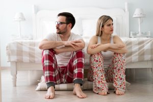 Un couple qui a eu une dispute